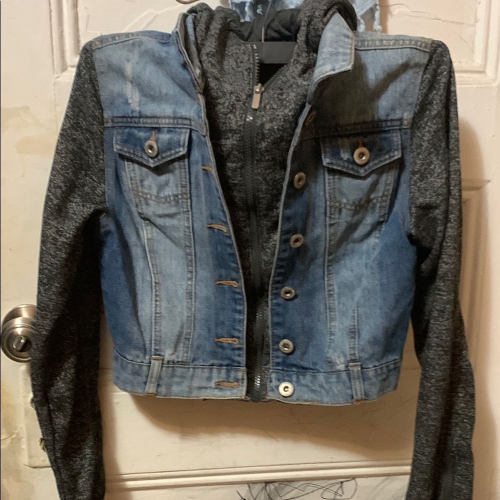Denim and Gray Women's Jacket